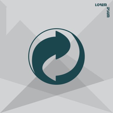 geri dönüşüm işareti simgesi