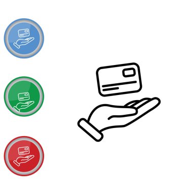 kredi kartı el Icons Set