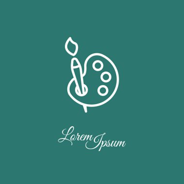 Boyalı ve fırça simgeli palet