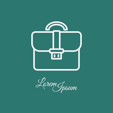 Evrak Çantası Düz Simgesi