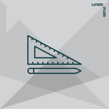 Cetvel ve kalem simgesi