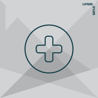 Tıbbi geçiş çizgisi simgesi