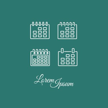 Web satırı simgesi. Takvim