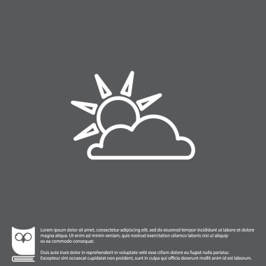 güneş ve bulut simgesi