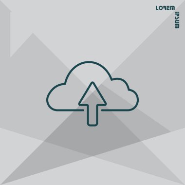 bulut upload satırı simgesi