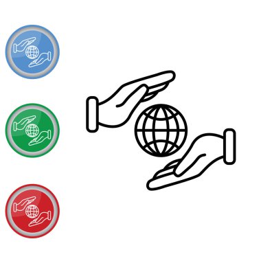 dünya eller Icons Set