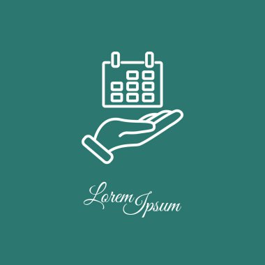 Web satırı simgesi. Takvim