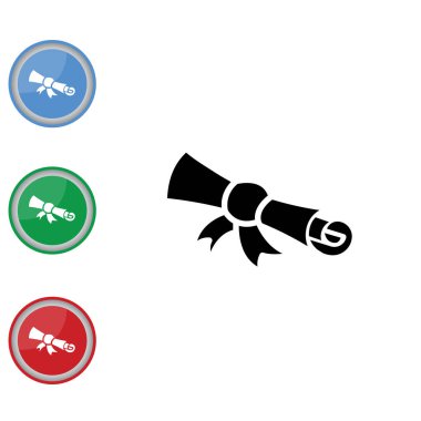 Diploma düz simgeler kümesi 