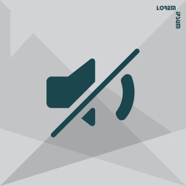 sessiz hoparlör basit simgesi