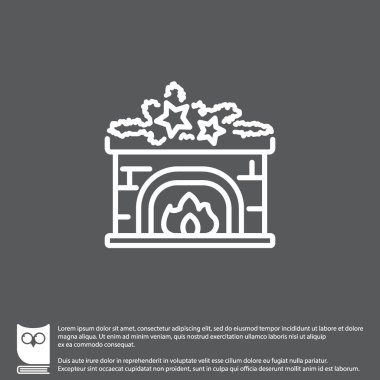 Noel şömine simgesi