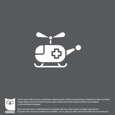 Helikopter ambulans simgesi 