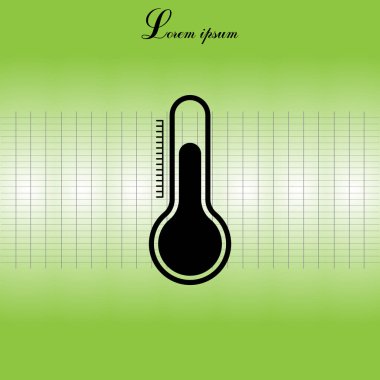 termometre düz simgesi
