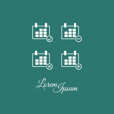 Web satırı simgesi. Takvim