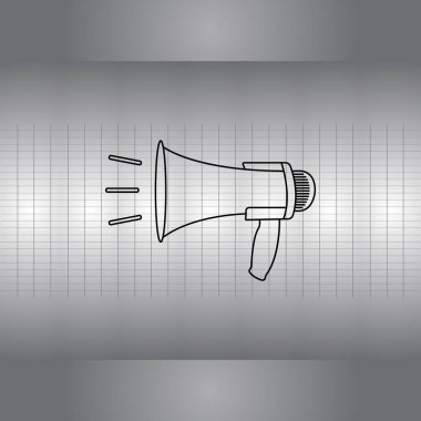 Tasarım megafon simgesinin