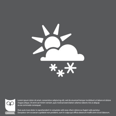 Güneş ve kar hava simgesi