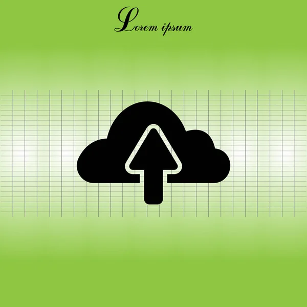 Icona di caricamento cloud — Vettoriale Stock