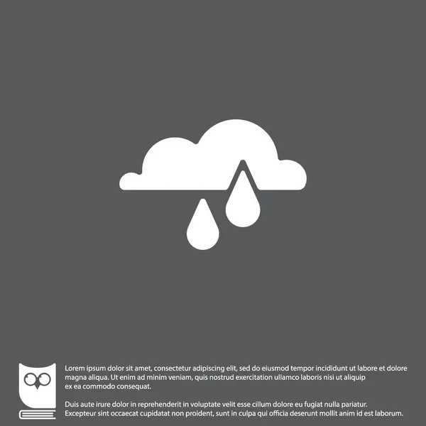 Pluie nuage météo icône — Image vectorielle