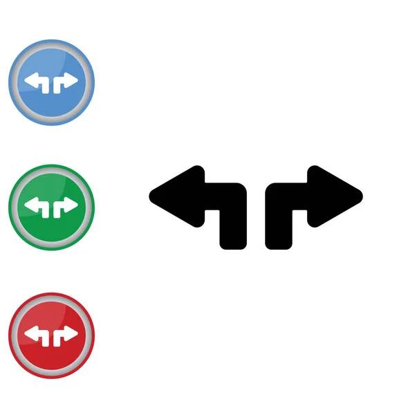 Pfeile (oben - links und oben - rechts) — Stockvektor