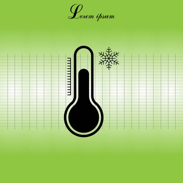 Thermometer platte pictogram — Stockvector