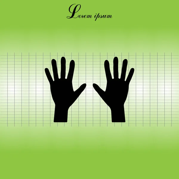 Eller satırı simgesi — Stok Vektör