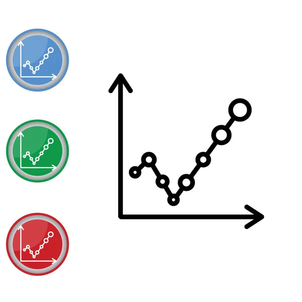 Business graph simple icon — Stock Vector