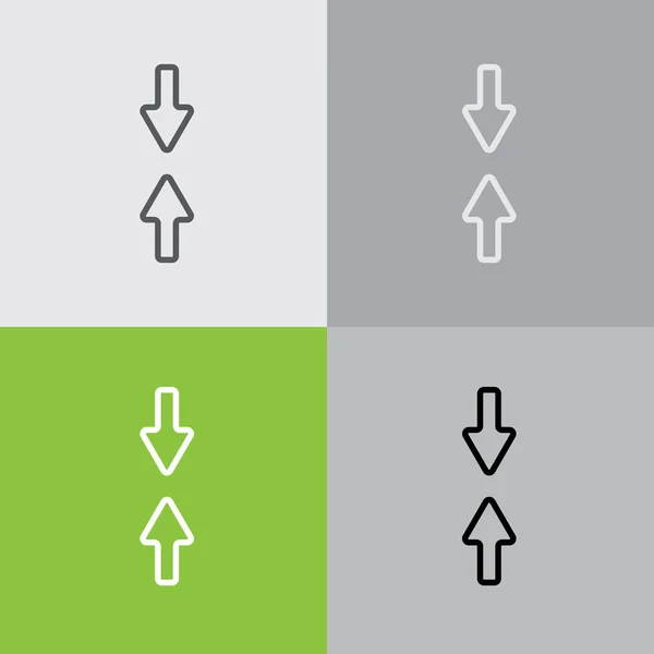 Flechas Icono de línea web — Vector de stock