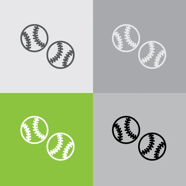 Conception de l'icône de baseball — Image vectorielle