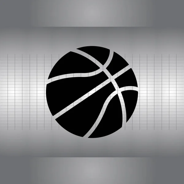 Icono plano de baloncesto — Vector de stock