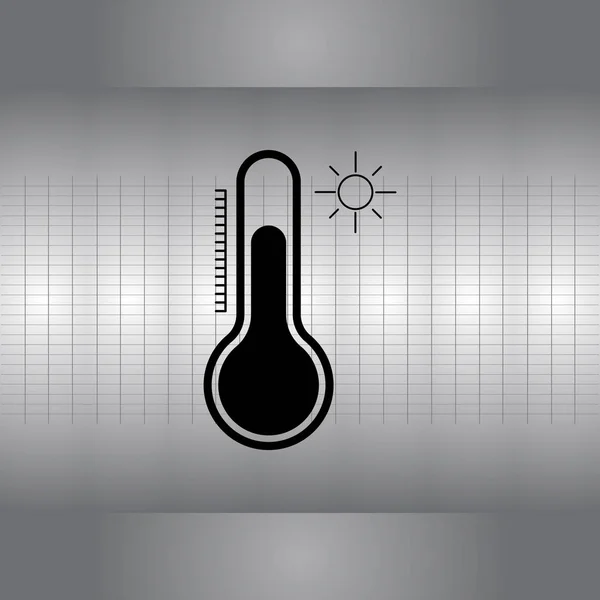 Thermometer flach — Stockvektor