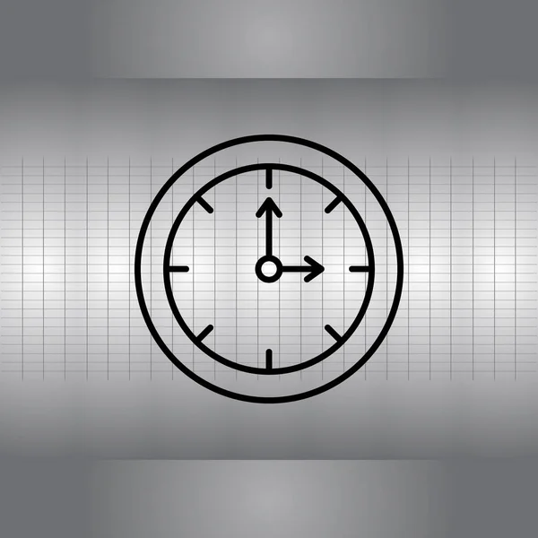 Icono de línea de reloj — Vector de stock