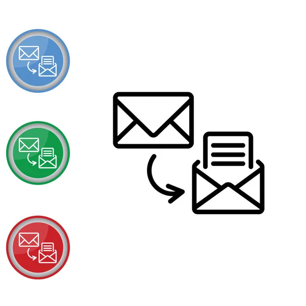 Design des E-Mail-Symbols — Stockvektor