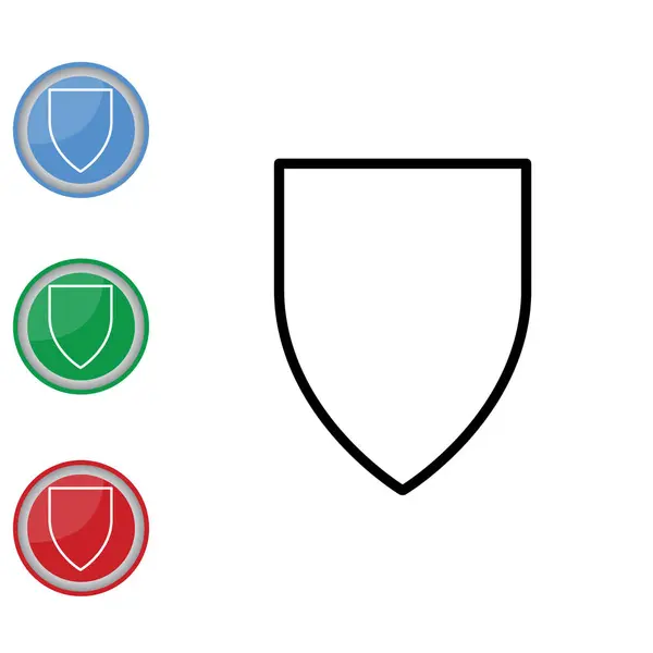 Conjunto de ícones planas escudo —  Vetores de Stock