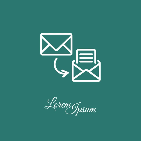 E-posta simgesi tasarım — Stok Vektör