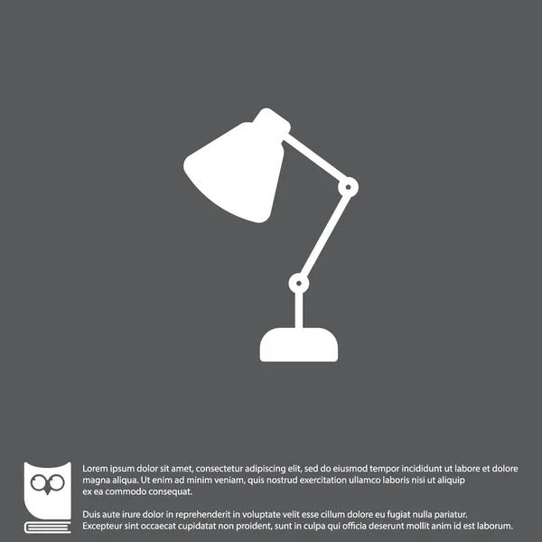 Tabell lampa ikonen — Stock vektor