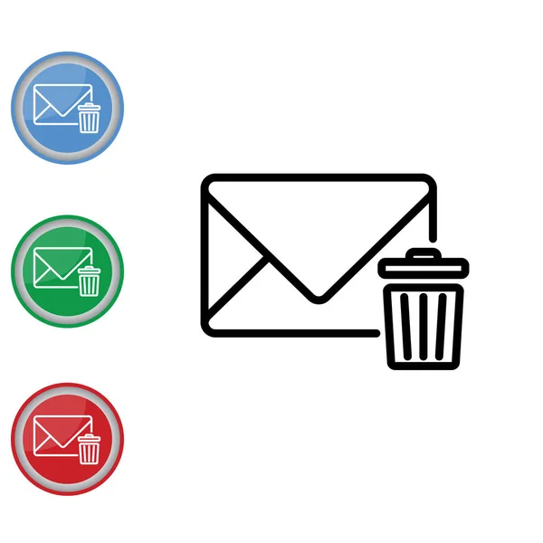 Diseño del icono de correo electrónico — Archivo Imágenes Vectoriales