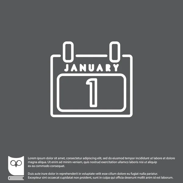 Icono de línea web. Calendario — Vector de stock