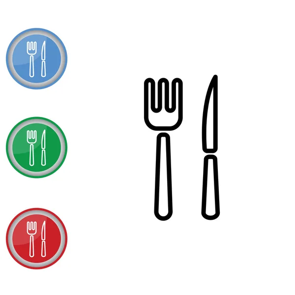 Cutlery flat icon — Stock Vector