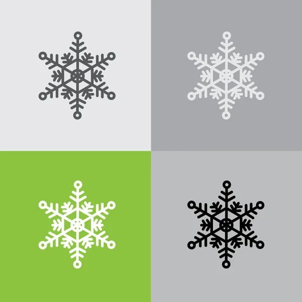 Icône ligne flocon de neige — Image vectorielle