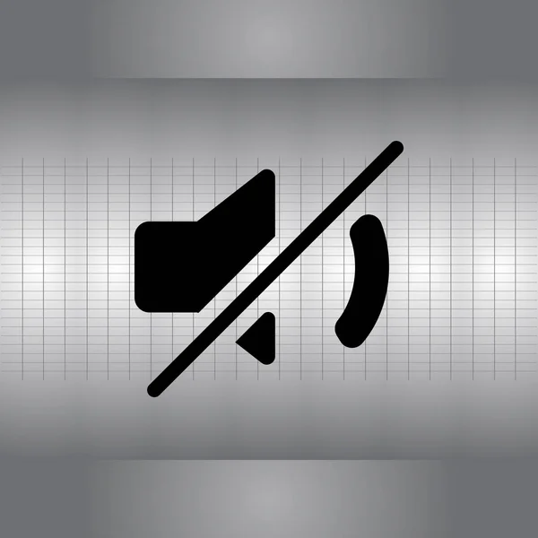 Gedämpfter Lautsprecher einfaches Symbol — Stockvektor