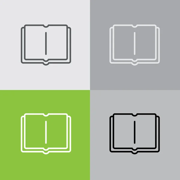 Conjunto de iconos de libro abierto — Vector de stock