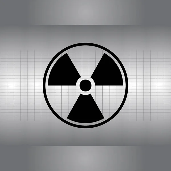 Ícone simples radioativo —  Vetores de Stock