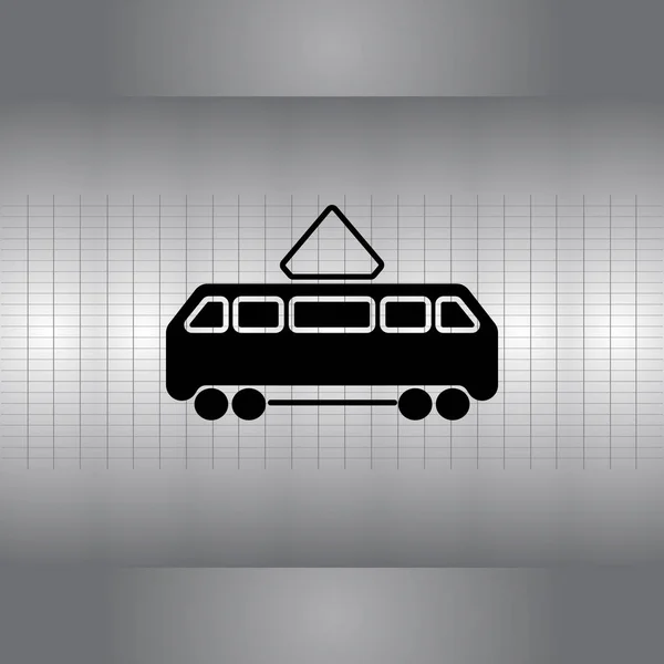 Línea de tranvía icono — Archivo Imágenes Vectoriales