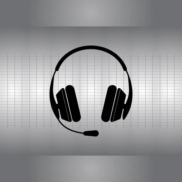 Diseño del icono de auriculares — Vector de stock