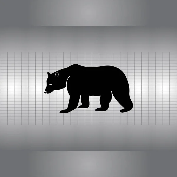 Dziki niedźwiedź ikona — Wektor stockowy