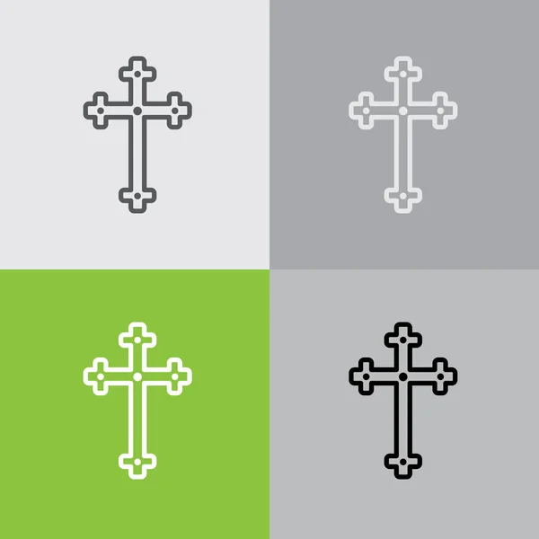 Křížové jednoduchý ikona — Stockový vektor