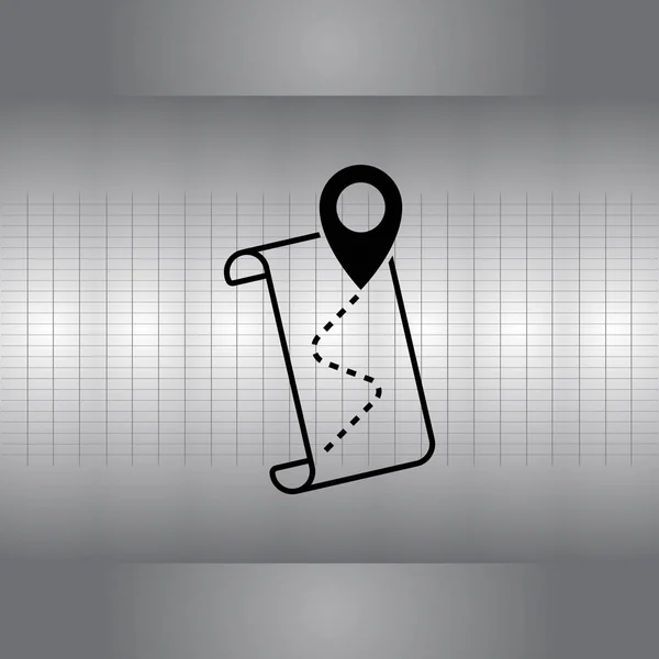 Mappa icona semplice — Vettoriale Stock