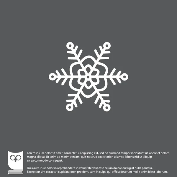 Icono de línea de copo de nieve — Vector de stock