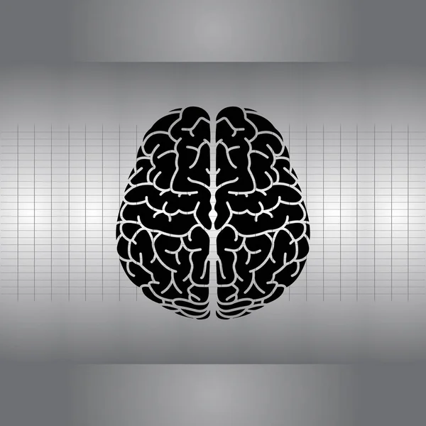 뇌 간단한 아이콘 — 스톡 벡터