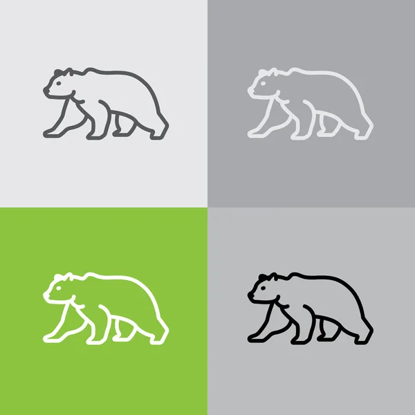 Vilda björnen ikonen — Stock vektor