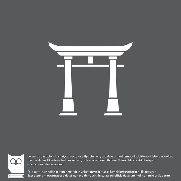 Icono de Japan Gate — Vector de stock